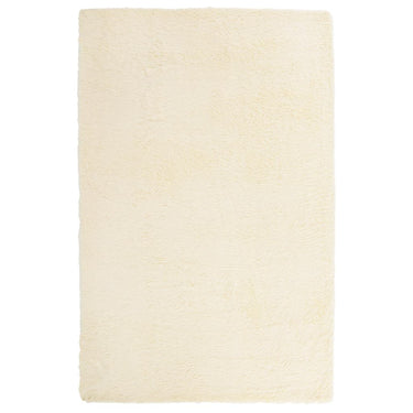 Vidaxl hoogpolig vloerkleed navarra 130x200 cm polyester crèmekleurig