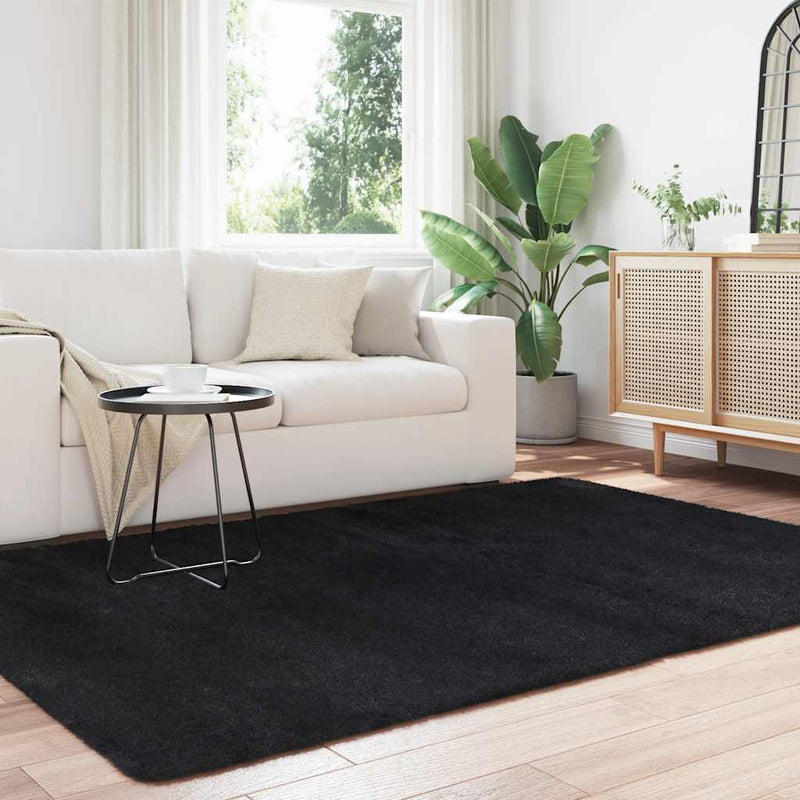 Load image into Gallery viewer, Vidaxl hoogpolig vloerkleed navarra 160x230 cm polyester zwart
