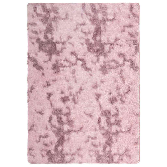 Vidaxl hoogpolig vloerkleed navarra 160x230 cm polyester stoffig roze