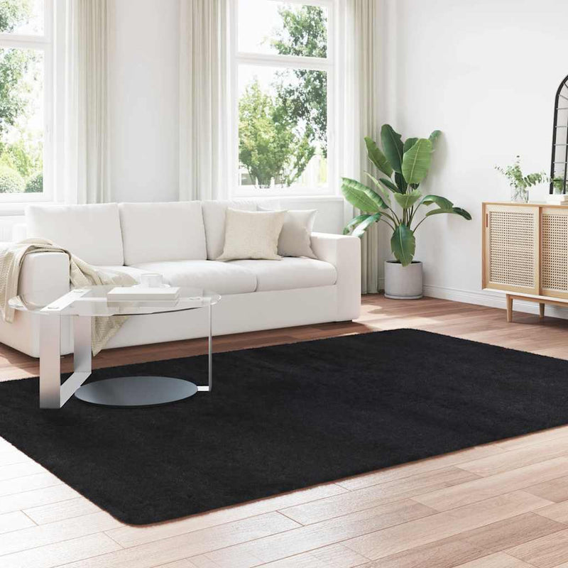 Load image into Gallery viewer, Vidaxl hoogpolig vloerkleed navarra 200x290 cm polyester zwart
