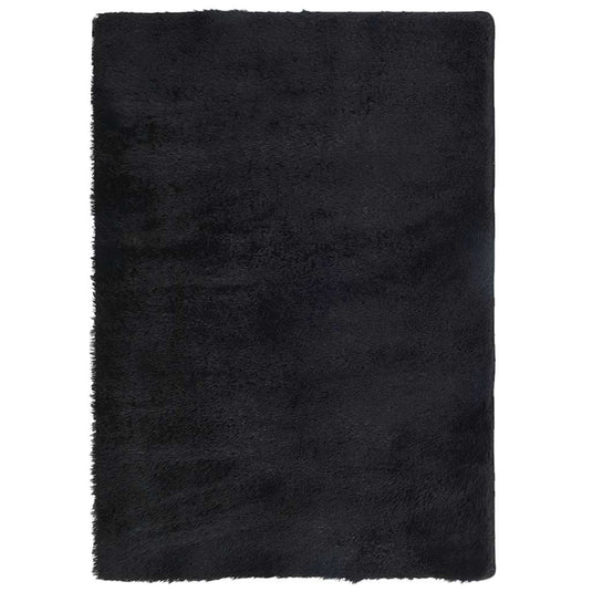 Vidaxl hoogpolig vloerkleed navarra 240x340 cm polyester zwart