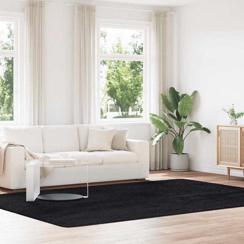 Load image into Gallery viewer, Vidaxl hoogpolig vloerkleed navarra 240x340 cm polyester zwart
