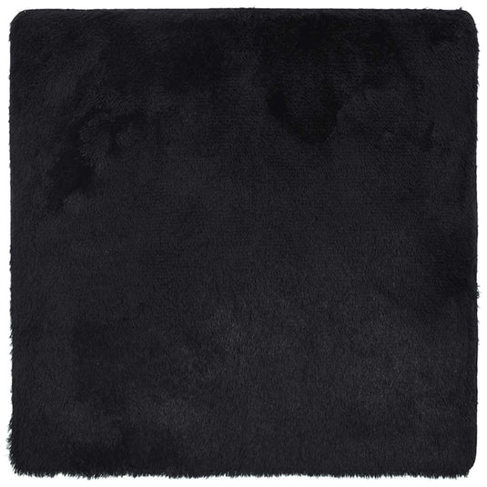 Vidaxl hoogpolig vloerkleed navarra 120x120 cm polyester zwart