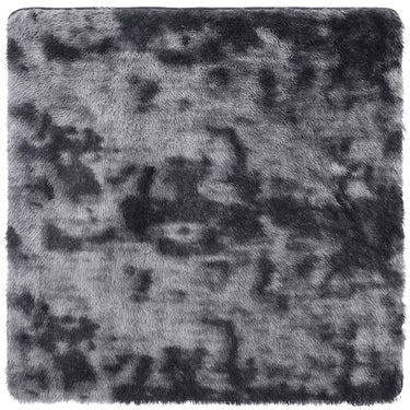 Vidaxl hoogpolig vloerkleed navarra 120x120 cm polyester donkergrijs