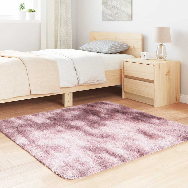 Load image into Gallery viewer, Vidaxl hoogpolig vloerkleed navarra 120x120 cm polyester stoffig roze
