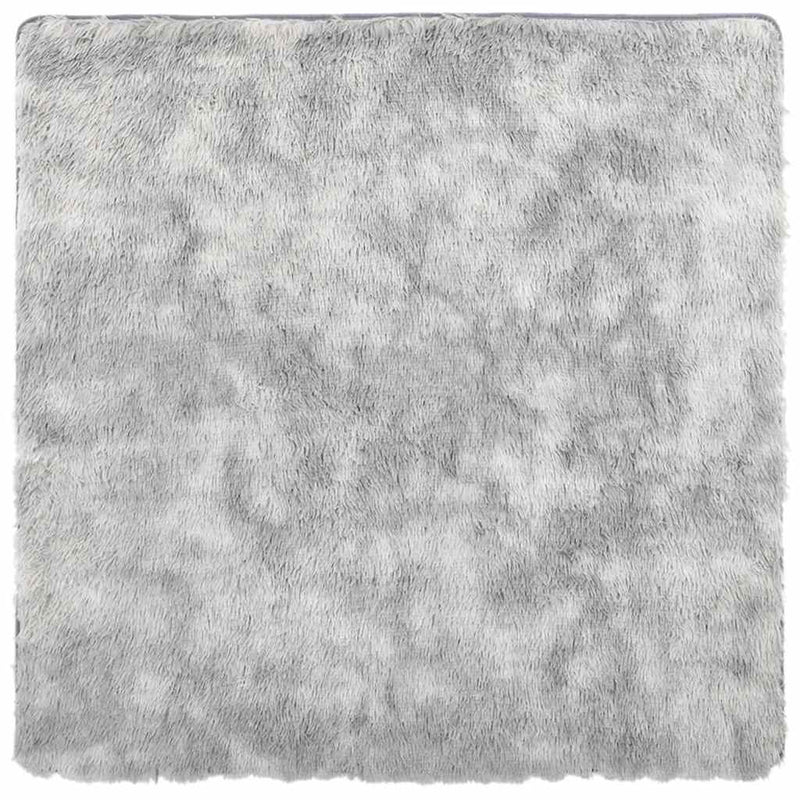 Load image into Gallery viewer, Vidaxl hoogpolig vloerkleed navarra 120x120 cm polyester zilvergrijs
