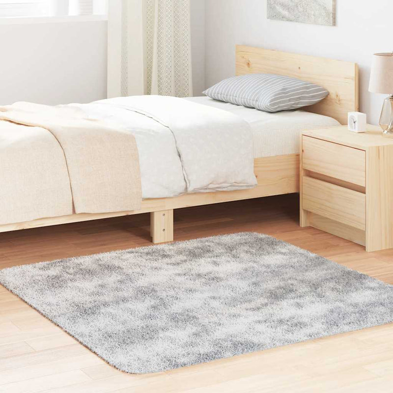 Load image into Gallery viewer, Vidaxl hoogpolig vloerkleed navarra 120x120 cm polyester zilvergrijs
