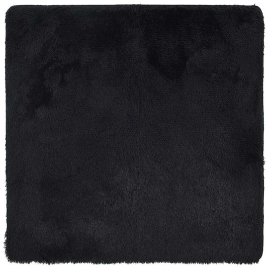 Vidaxl hoogpolig vloerkleed navarra 160x160 cm polyester zwart
