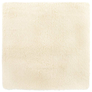 Vidaxl hoogpolig vloerkleed navarra 160x160 cm polyester crèmekleurig