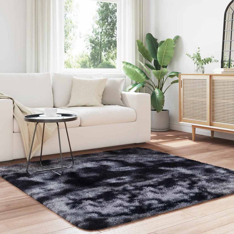 Load image into Gallery viewer, Vidaxl hoogpolig vloerkleed navarra 160x160 cm polyester donkergrijs
