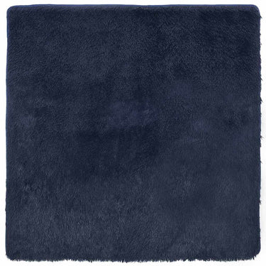 Vidaxl hoogpolig vloerkleed navarra 160x160 cm polyester marineblauw