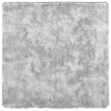 Vidaxl hoogpolig vloerkleed navarra 160x160 cm polyester zilvergrijs