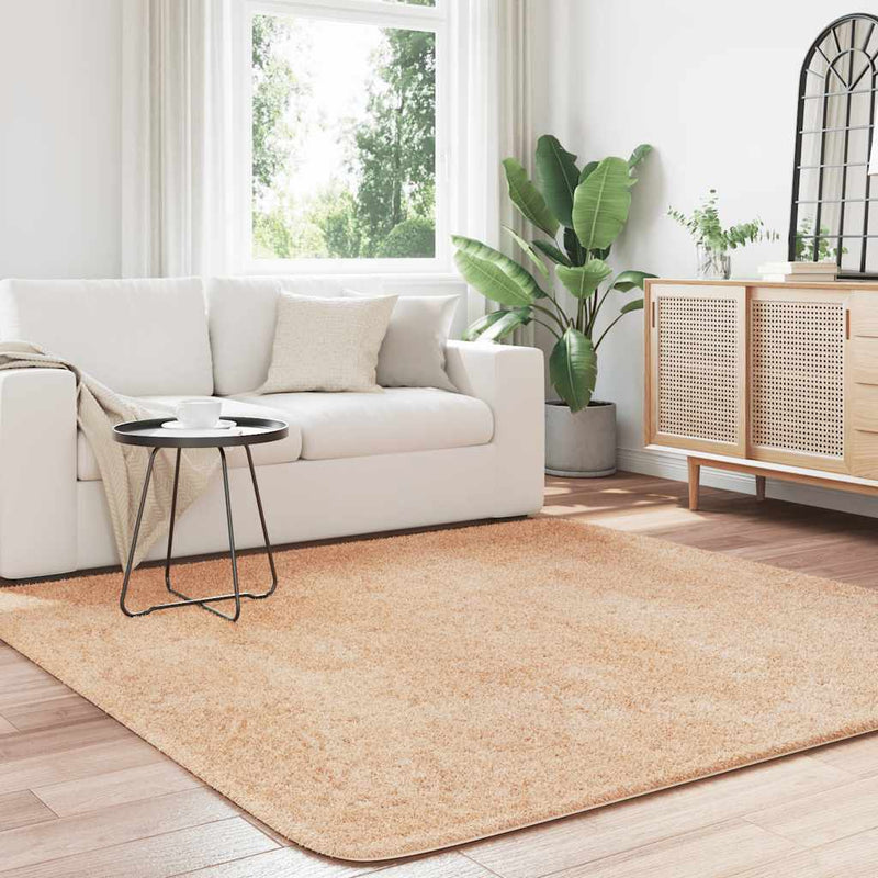Load image into Gallery viewer, Vidaxl hoogpolig vloerkleed navarra 200x200 cm polyester beige
