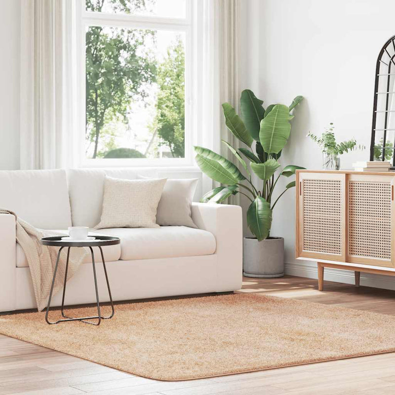 Load image into Gallery viewer, Vidaxl hoogpolig vloerkleed navarra 200x200 cm polyester beige
