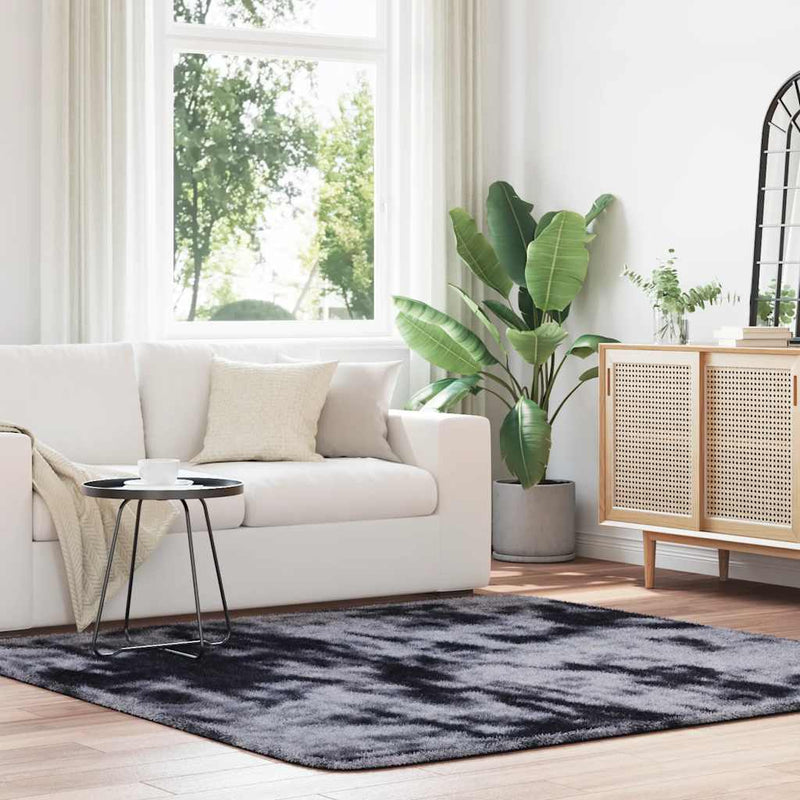 Load image into Gallery viewer, Vidaxl hoogpolig vloerkleed navarra 200x200 cm polyester donkergrijs
