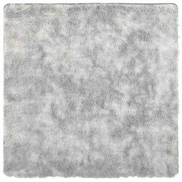 Vidaxl hoogpolig vloerkleed navarra 200x200 cm polyester zilvergrijs