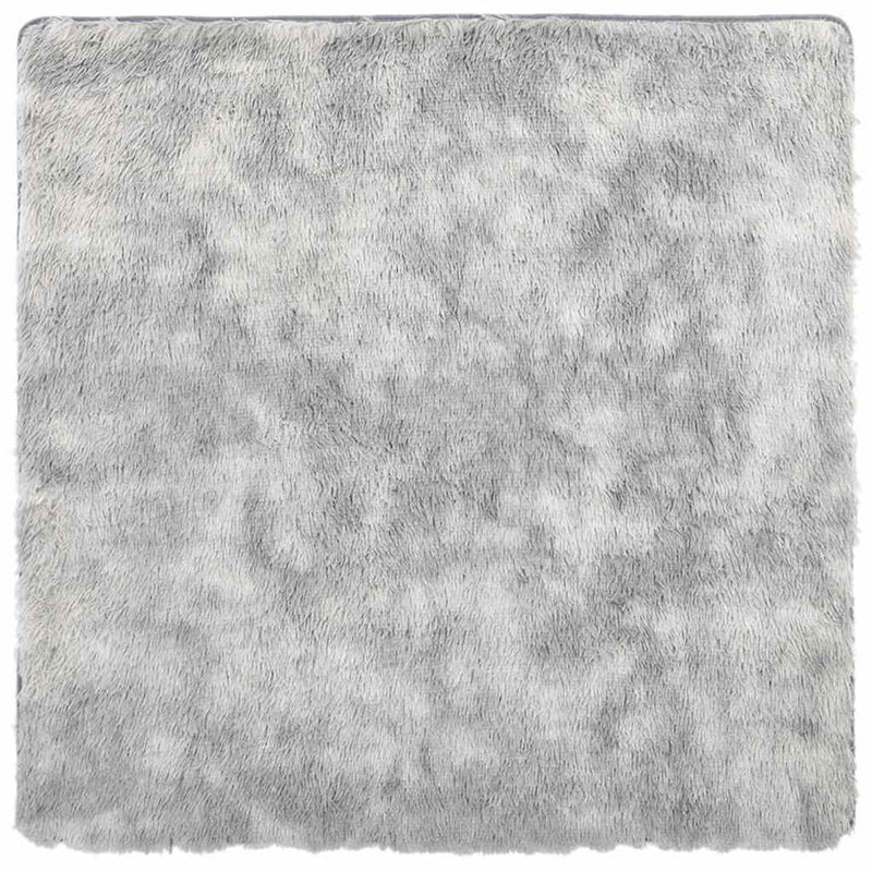 Load image into Gallery viewer, Vidaxl hoogpolig vloerkleed navarra 200x200 cm polyester zilvergrijs
