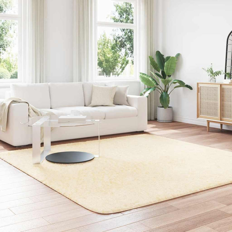 Load image into Gallery viewer, Vidaxl hoogpolig vloerkleed navarra 240x240 cm polyester crèmekleurig
