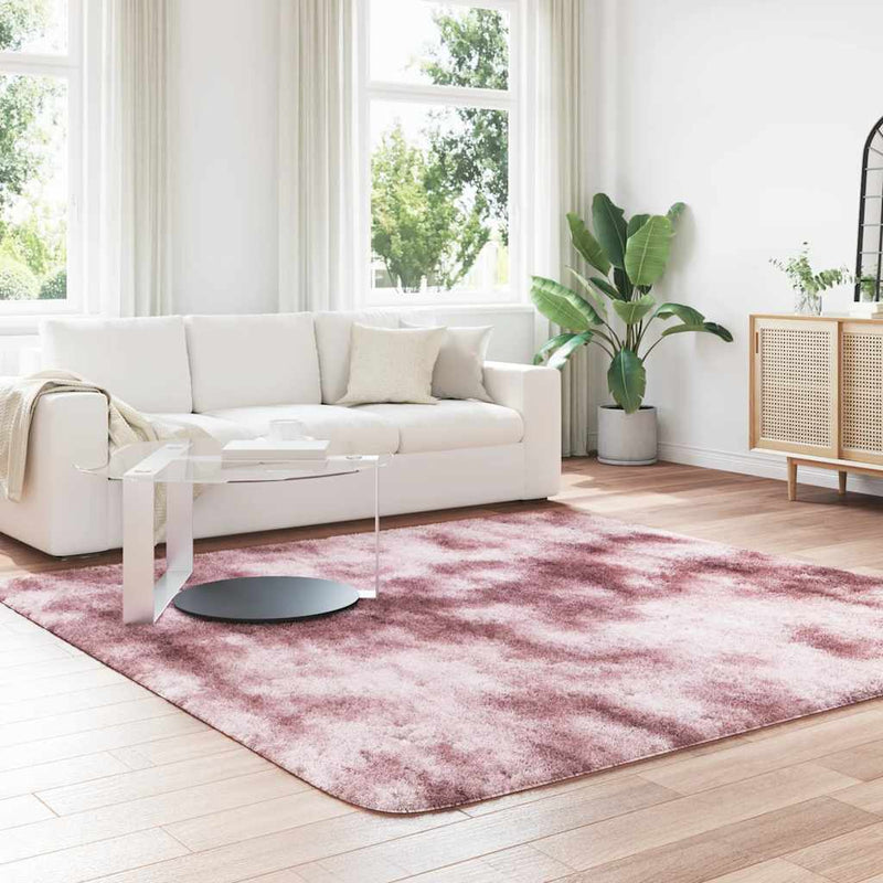 Load image into Gallery viewer, Vidaxl hoogpolig vloerkleed navarra 240x240 cm polyester stoffig roze
