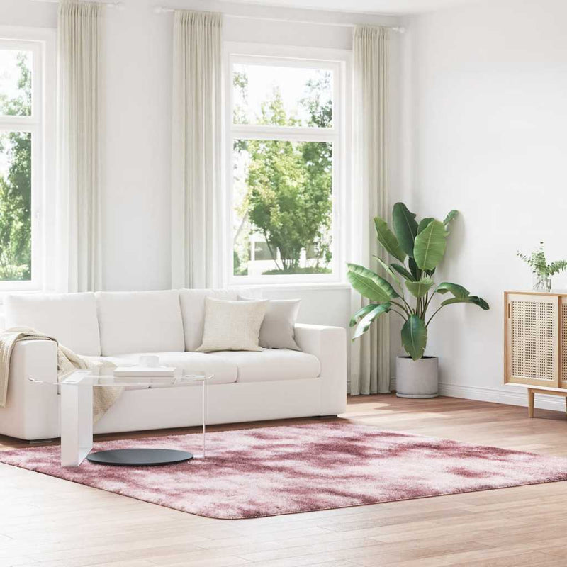Load image into Gallery viewer, Vidaxl hoogpolig vloerkleed navarra 240x240 cm polyester stoffig roze
