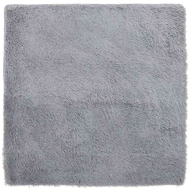Vidaxl hoogpolig vloerkleed navarra 240x240 cm polyester lichtgrijs