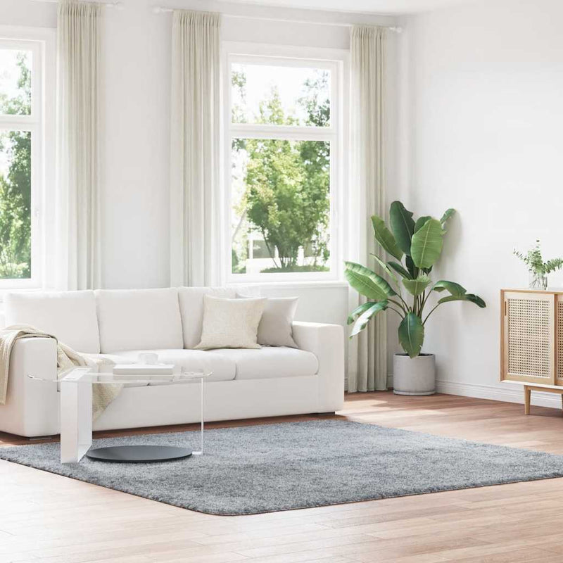 Load image into Gallery viewer, Vidaxl hoogpolig vloerkleed navarra 240x240 cm polyester lichtgrijs
