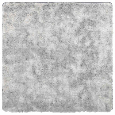 Vidaxl hoogpolig vloerkleed navarra 240x240 cm polyester zilvergrijs
