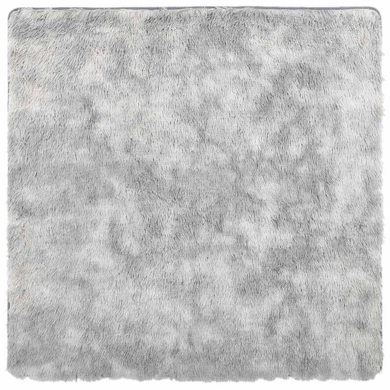 Load image into Gallery viewer, Vidaxl hoogpolig vloerkleed navarra 240x240 cm polyester zilvergrijs
