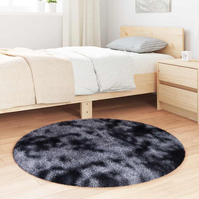 Load image into Gallery viewer, Vidaxl hoogpolig vloerkleed navarra 100x100 cm polyester donkergrijs
