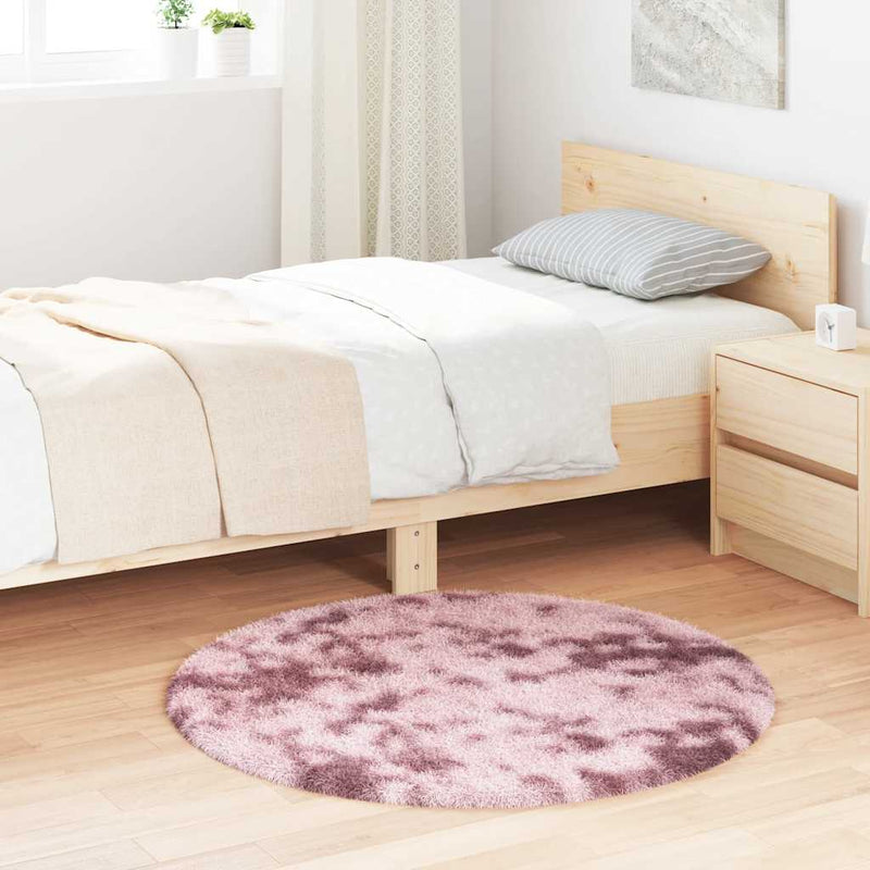Load image into Gallery viewer, Vidaxl hoogpolig vloerkleed navarra 100x100 cm polyester stoffig roze
