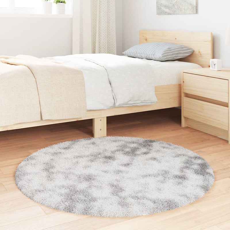 Load image into Gallery viewer, Vidaxl hoogpolig vloerkleed navarra 100x100 cm polyester zilvergrijs
