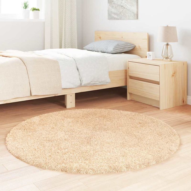 Load image into Gallery viewer, Vidaxl hoogpolig vloerkleed navarra 120x120 cm polyester beige
