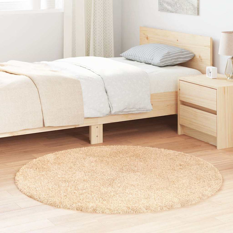 Load image into Gallery viewer, Vidaxl hoogpolig vloerkleed navarra 120x120 cm polyester beige
