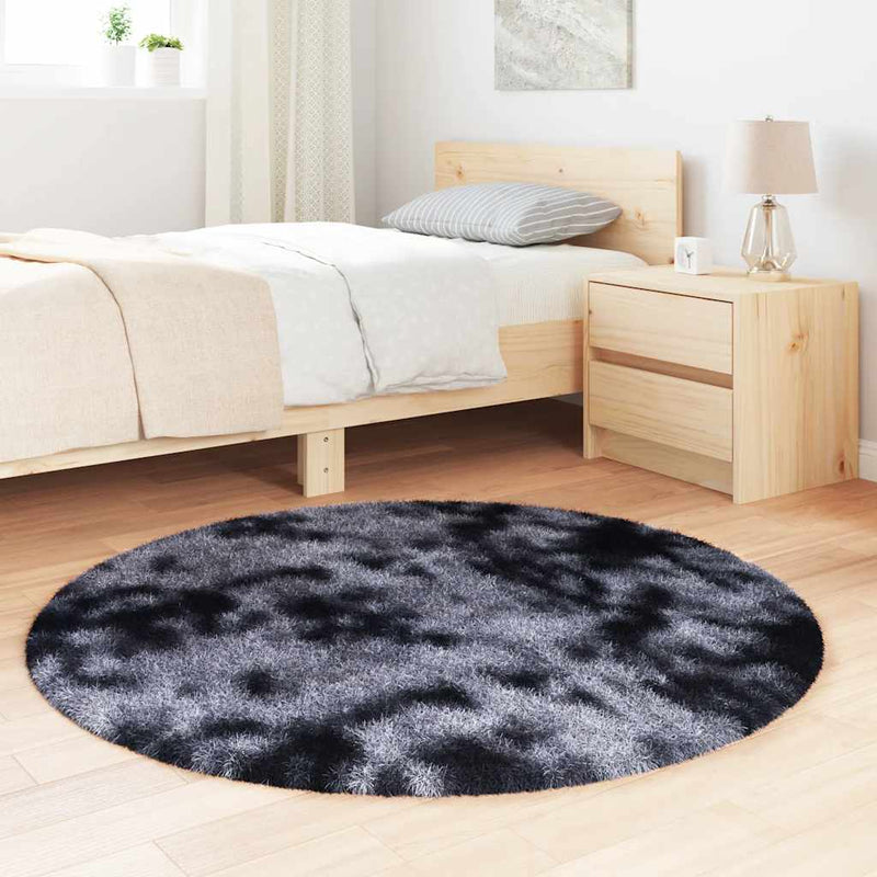 Load image into Gallery viewer, Vidaxl hoogpolig vloerkleed navarra 120x120 cm polyester donkergrijs
