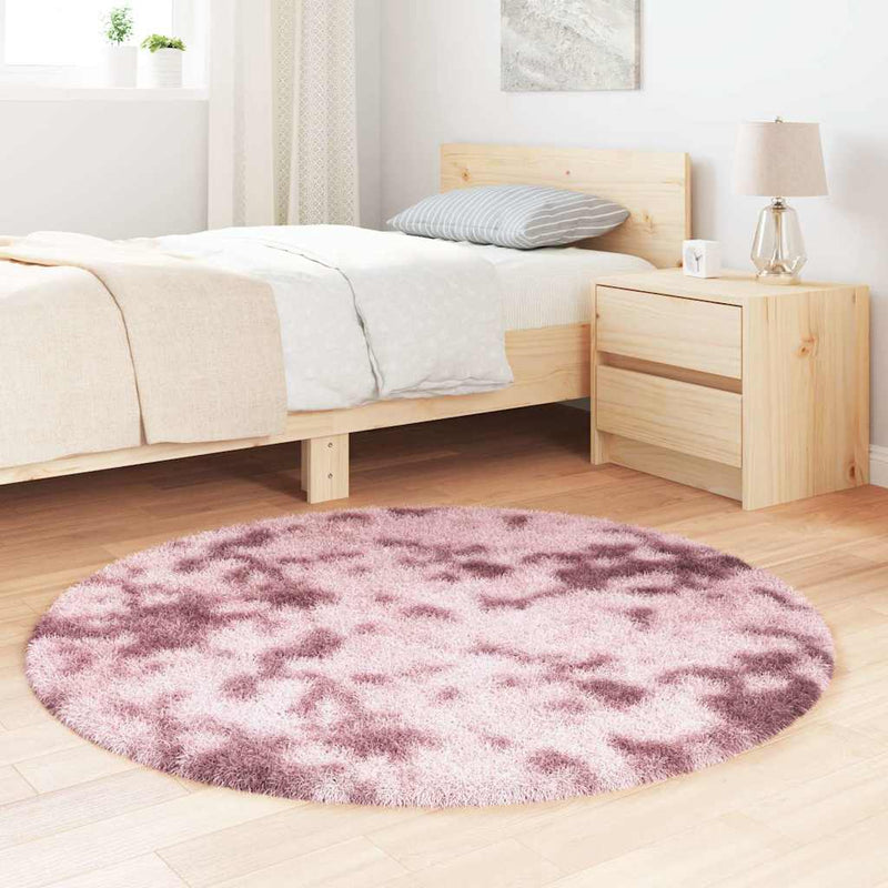 Load image into Gallery viewer, Vidaxl hoogpolig vloerkleed navarra 120x120 cm polyester stoffig roze
