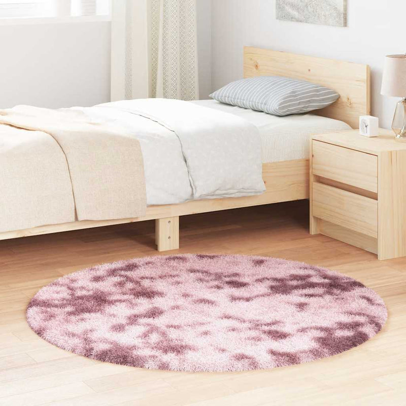 Load image into Gallery viewer, Vidaxl hoogpolig vloerkleed navarra 120x120 cm polyester stoffig roze
