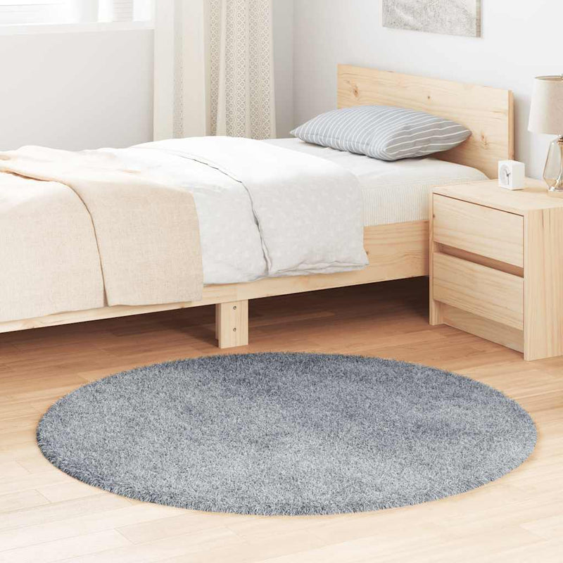 Load image into Gallery viewer, Vidaxl hoogpolig vloerkleed navarra 120x120 cm polyester lichtgrijs
