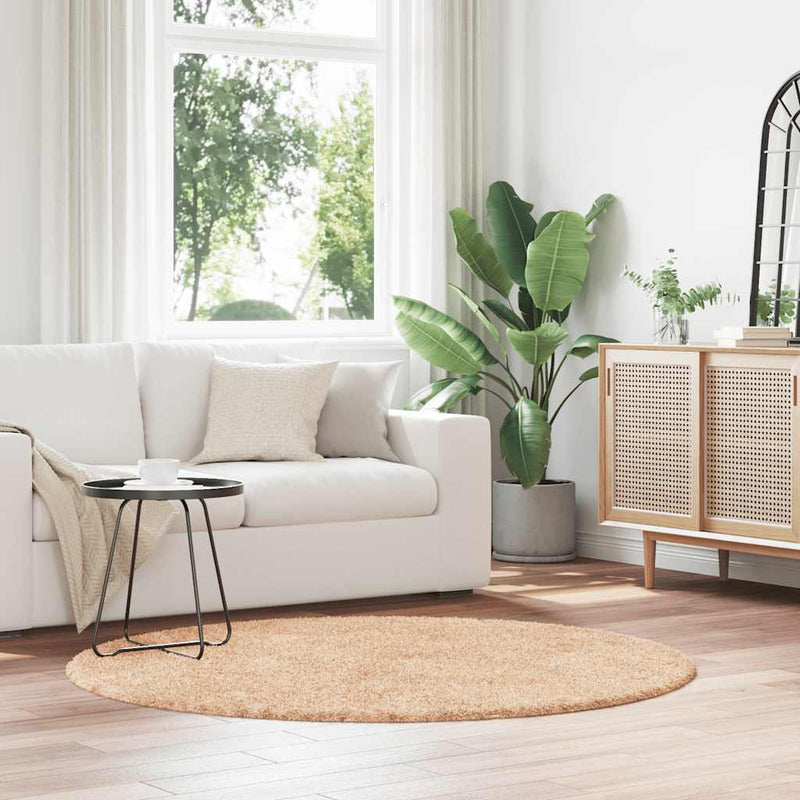 Load image into Gallery viewer, Vidaxl hoogpolig vloerkleed navarra 160x160 cm polyester beige

