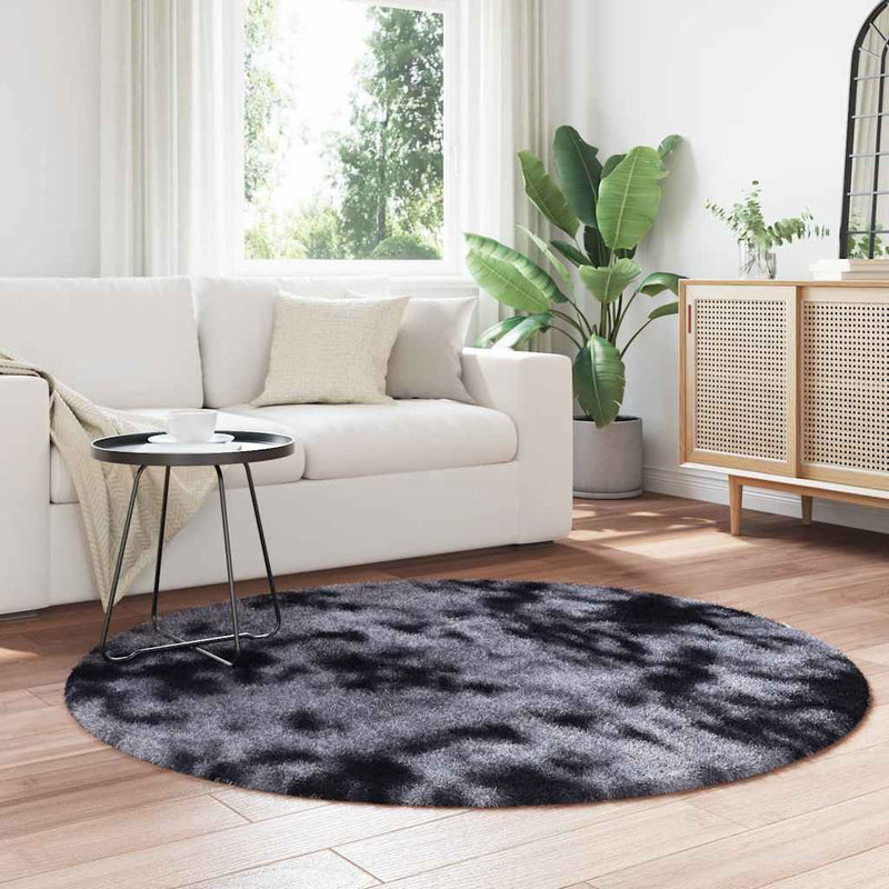 Load image into Gallery viewer, Vidaxl hoogpolig vloerkleed navarra 160x160 cm polyester donkergrijs
