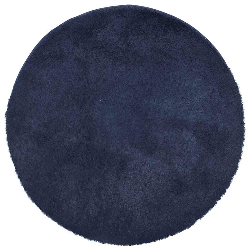 Load image into Gallery viewer, Vidaxl hoogpolig vloerkleed navarra 160x160 cm polyester marineblauw
