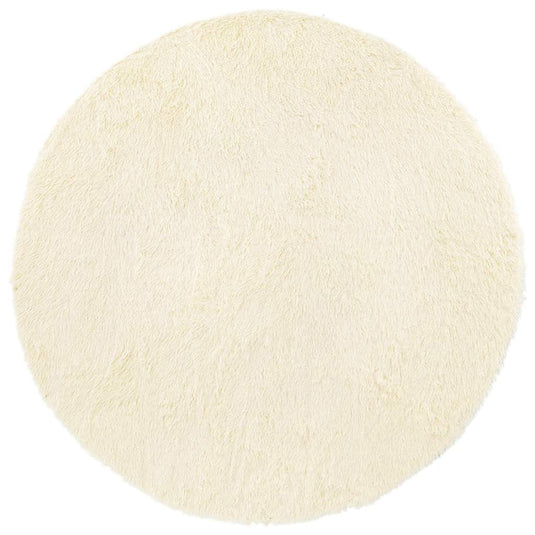 Vidaxl hoogpolig vloerkleed navarra 200x200 cm polyester crèmekleurig