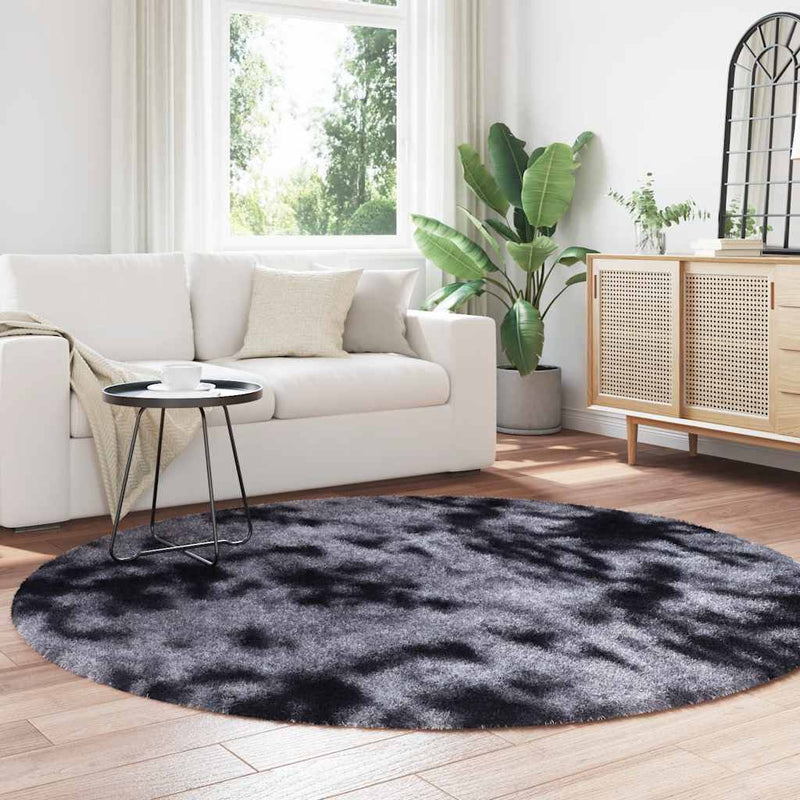 Load image into Gallery viewer, Vidaxl hoogpolig vloerkleed navarra 200x200 cm polyester donkergrijs
