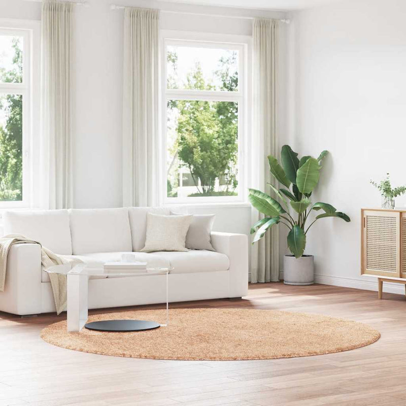 Load image into Gallery viewer, Vidaxl hoogpolig vloerkleed navarra 240x240 cm polyester beige
