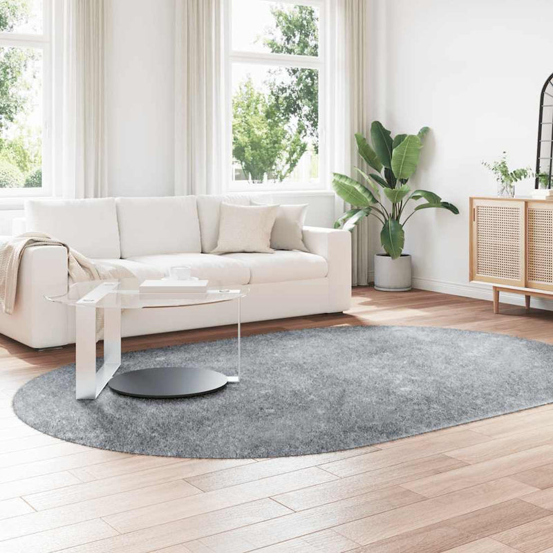 Load image into Gallery viewer, Vidaxl hoogpolig vloerkleed navarra 300x200 cm polyester lichtgrijs
