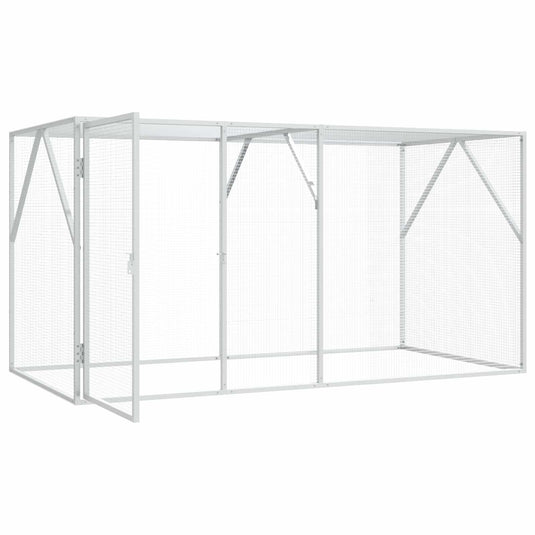 Vidaxl vogelkooi antraciet 208 x 102 x 108 cm gegalvaniseerd staal