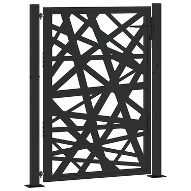 Vidaxl poort met lichtontwerp 100x125 cm staal zwart