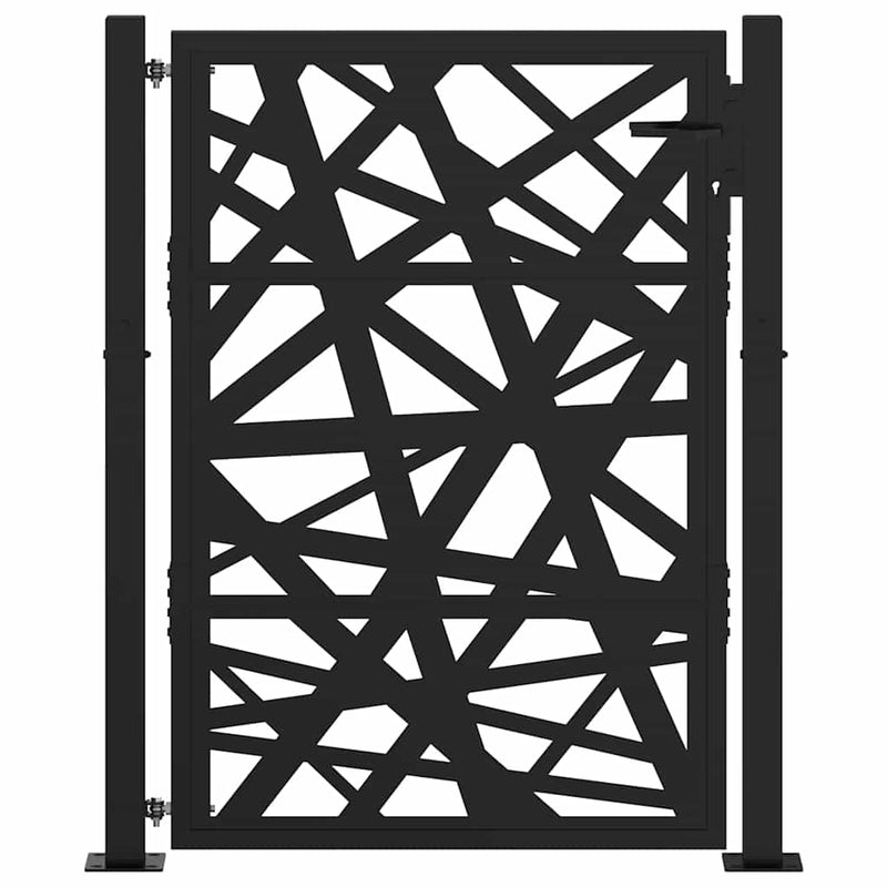 Load image into Gallery viewer, Vidaxl poort met lichtontwerp 100x125 cm staal zwart
