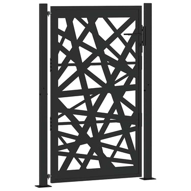 Vidaxl poort met lichtontwerp 100x150 cm staal zwart