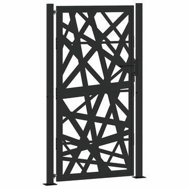 Vidaxl poort met lichtontwerp 100x175 cm staal zwart