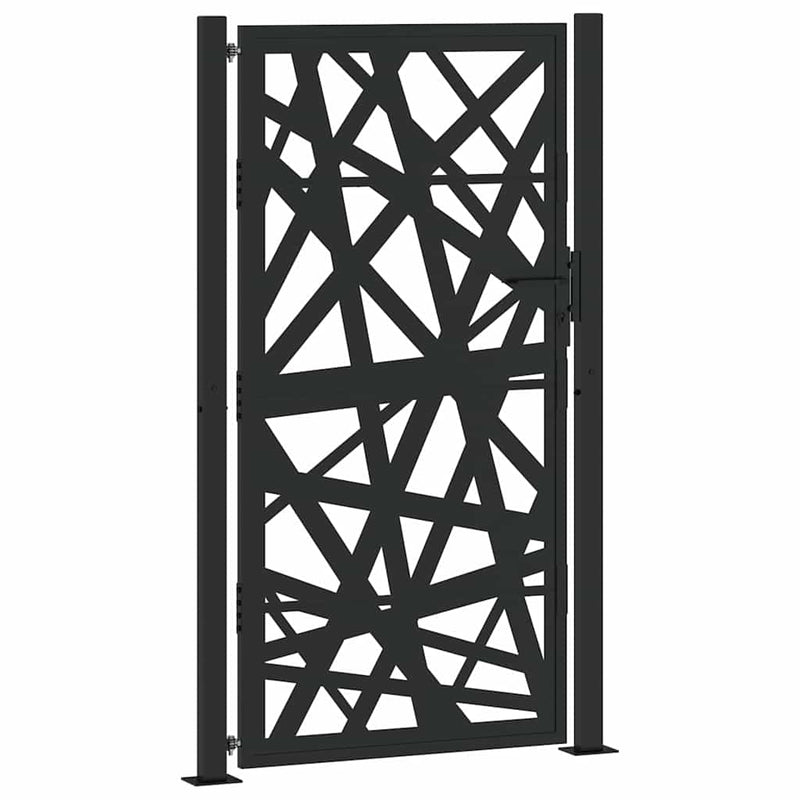 Load image into Gallery viewer, Vidaxl poort met lichtontwerp 100x175 cm staal zwart
